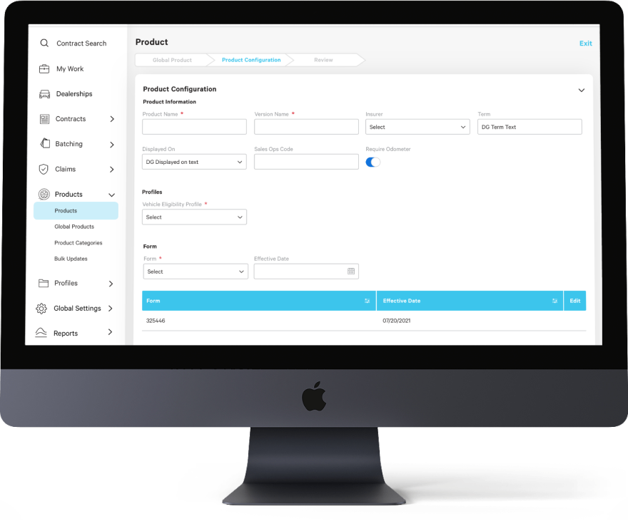 Dealership Product Creation